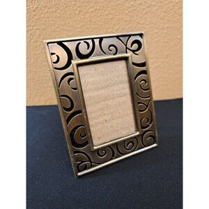 Elegant Bronze & Black Swirl Pattern 4x5 Picture Frame